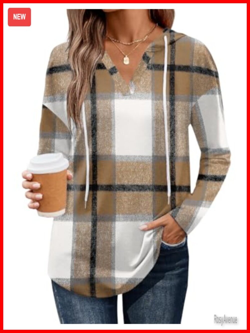 Women's Loose fit V Neck Pullover Hoodie Sweatshirt Long Sleeve Casual Top